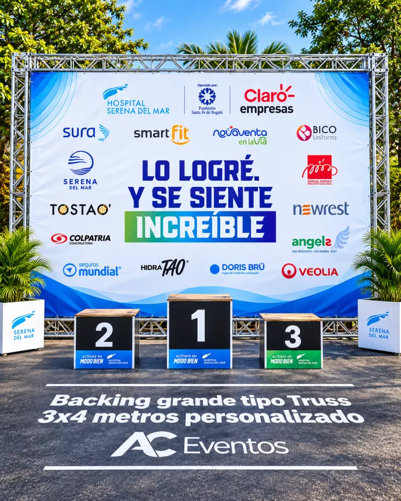 Backing grande tipo truss 3 x 4 m
